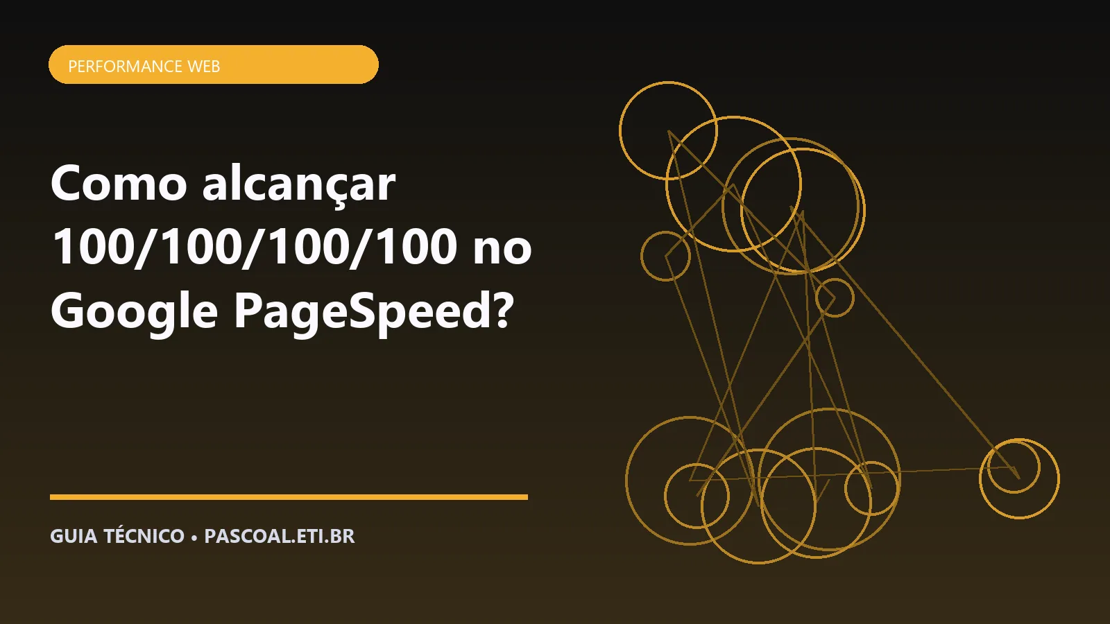 Ilustração editorial sobre Como alcançar 100/100/100/100 no Google PageSpeed.