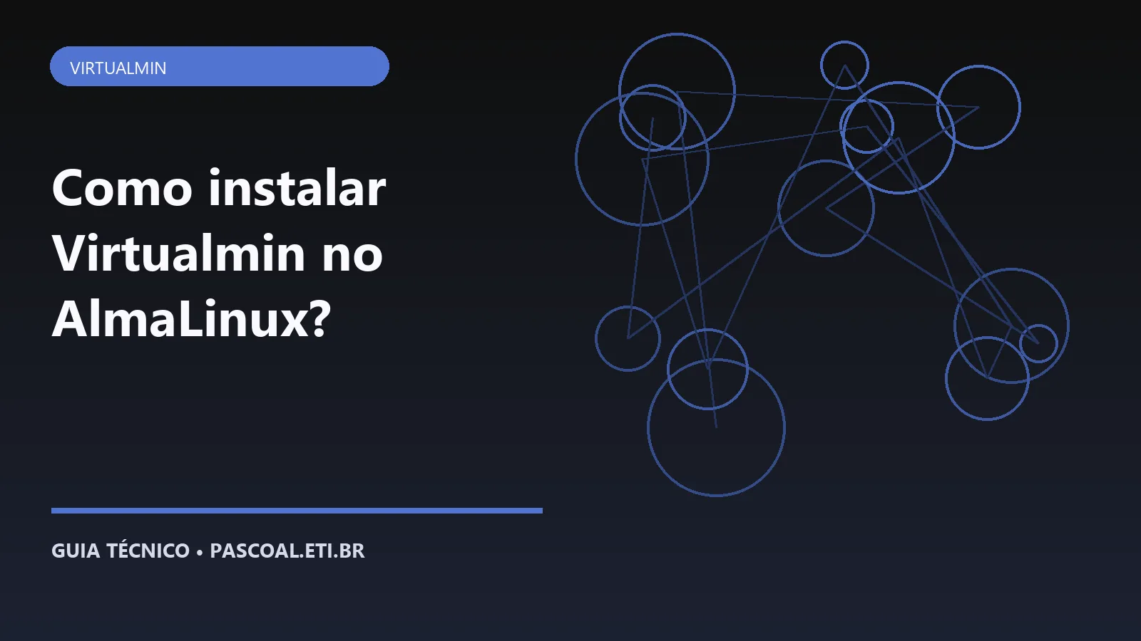 Ilustração editorial sobre Como instalar Virtualmin no AlmaLinux.