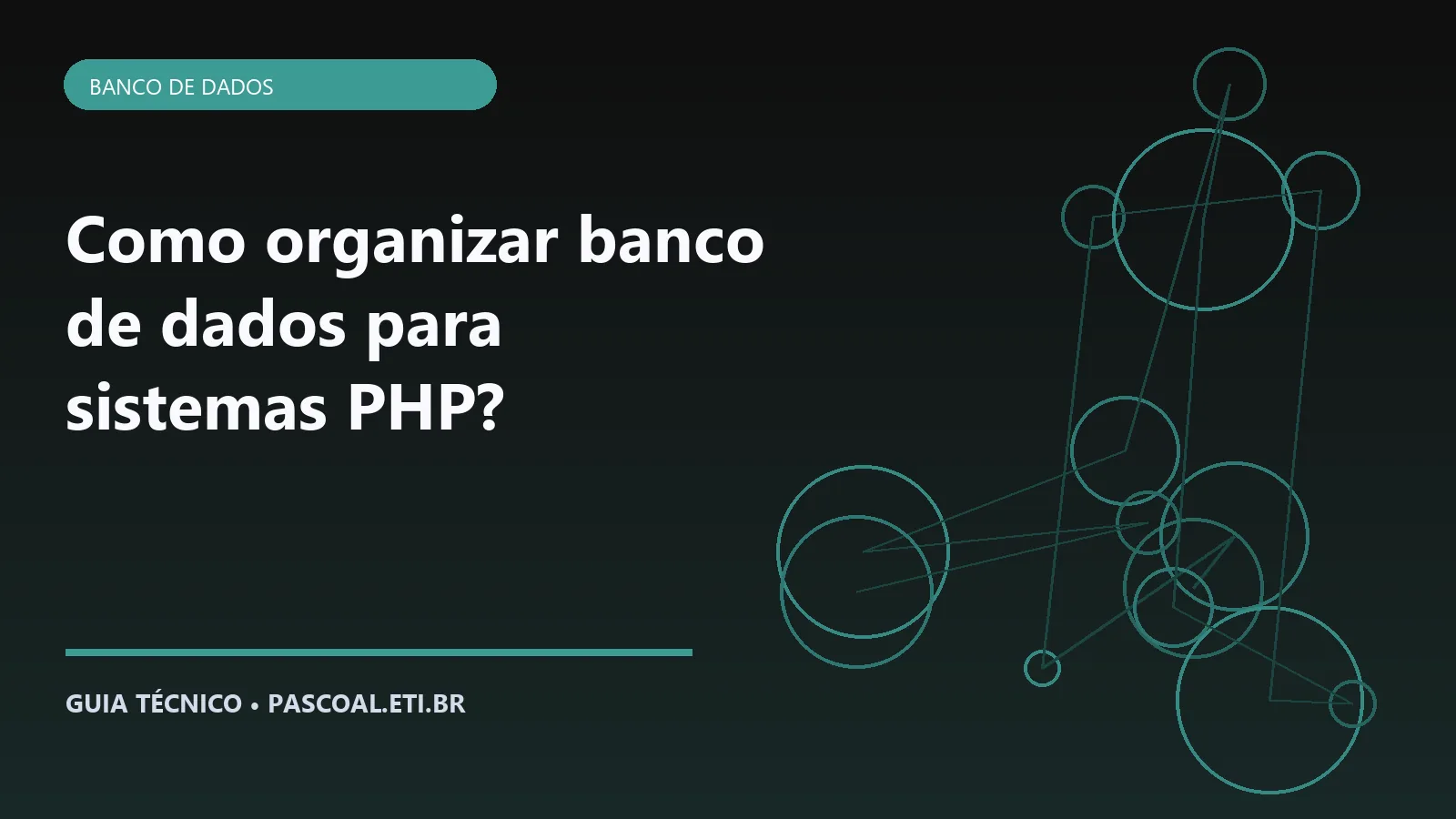 Ilustração editorial sobre Como organizar banco de dados para sistemas PHP.