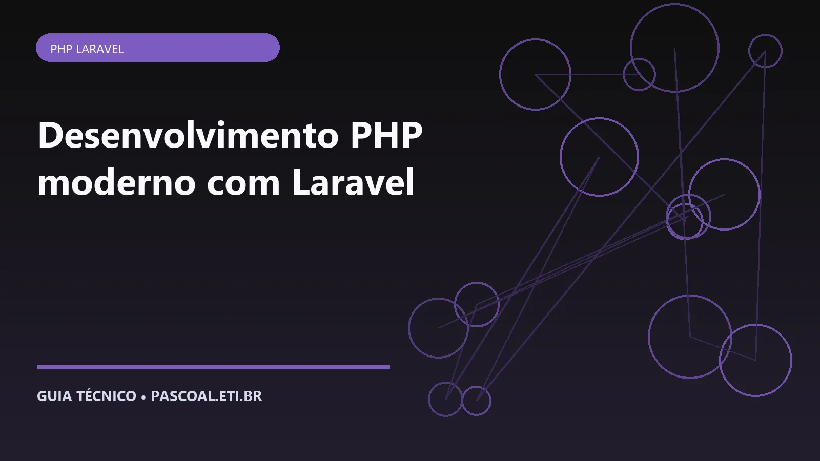 Ilustração editorial sobre Desenvolvimento PHP moderno com Laravel.