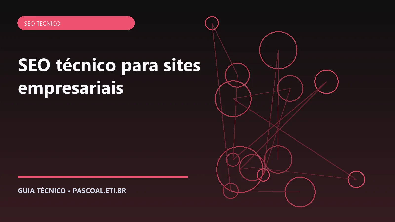 Ilustração editorial sobre SEO técnico para sites empresariais.